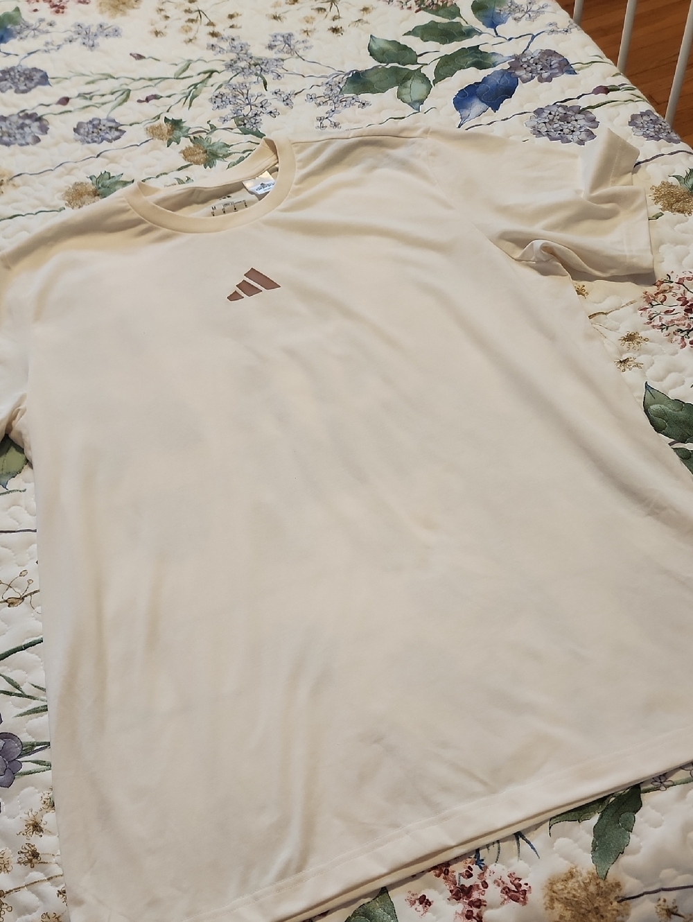 Adidas Men’s Cream Short-Sleeve Performance Tee